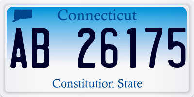 CT license plate AB26175