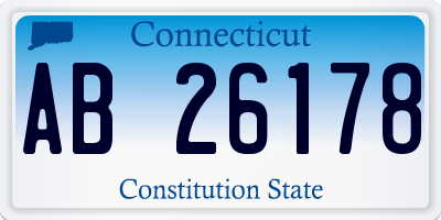 CT license plate AB26178
