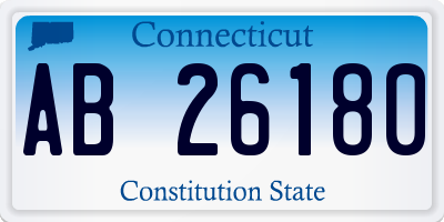 CT license plate AB26180