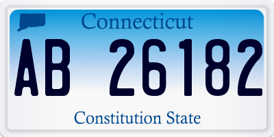 CT license plate AB26182