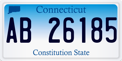 CT license plate AB26185