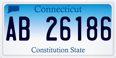CT license plate AB26186