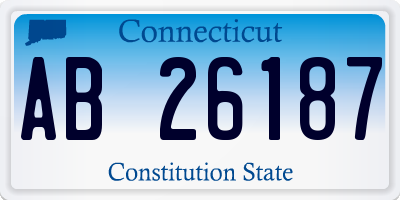 CT license plate AB26187