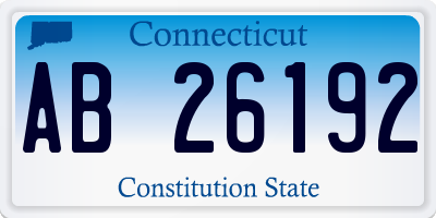 CT license plate AB26192