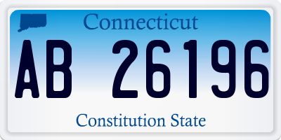 CT license plate AB26196