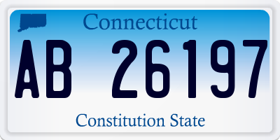 CT license plate AB26197