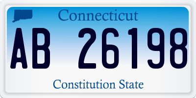 CT license plate AB26198