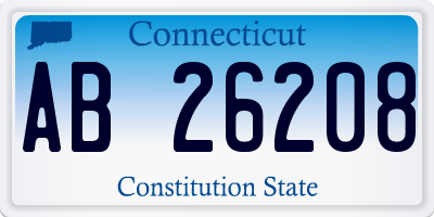 CT license plate AB26208