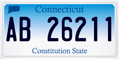 CT license plate AB26211