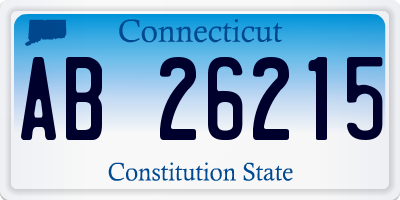 CT license plate AB26215