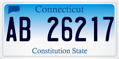 CT license plate AB26217