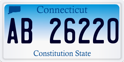 CT license plate AB26220