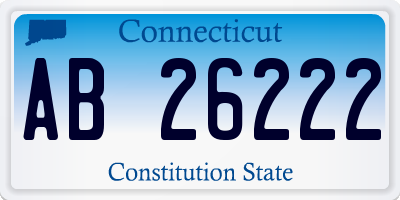 CT license plate AB26222