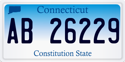 CT license plate AB26229