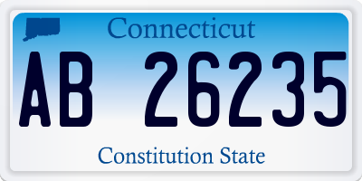 CT license plate AB26235