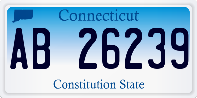 CT license plate AB26239