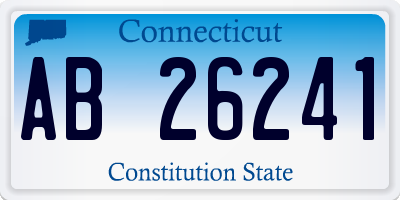 CT license plate AB26241