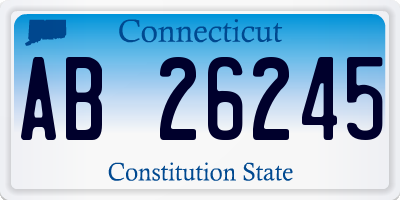 CT license plate AB26245