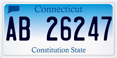 CT license plate AB26247