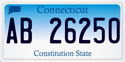 CT license plate AB26250