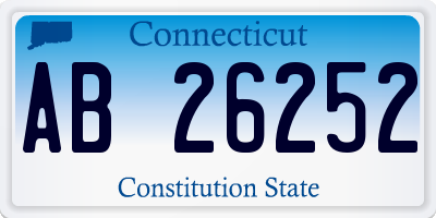 CT license plate AB26252