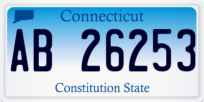 CT license plate AB26253