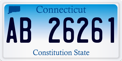 CT license plate AB26261