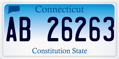 CT license plate AB26263