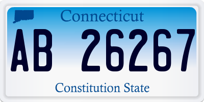 CT license plate AB26267
