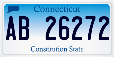 CT license plate AB26272