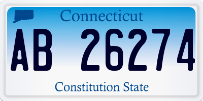CT license plate AB26274