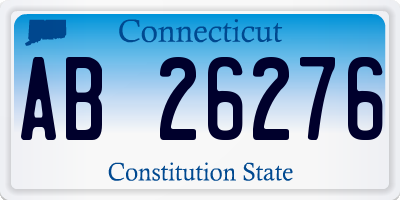 CT license plate AB26276