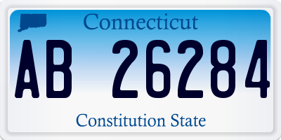 CT license plate AB26284