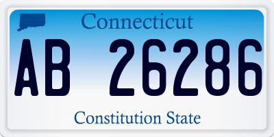 CT license plate AB26286