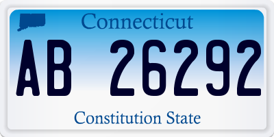 CT license plate AB26292