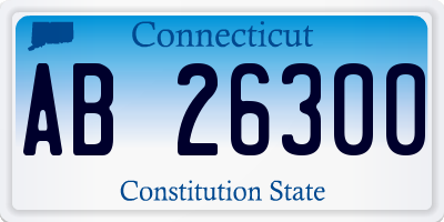 CT license plate AB26300