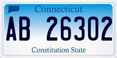 CT license plate AB26302