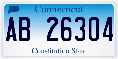 CT license plate AB26304