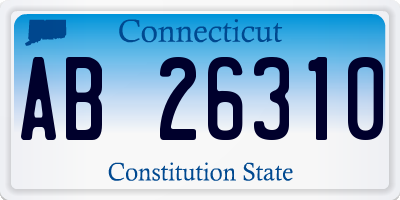 CT license plate AB26310