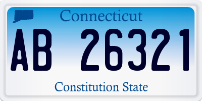 CT license plate AB26321