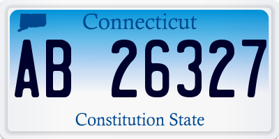 CT license plate AB26327