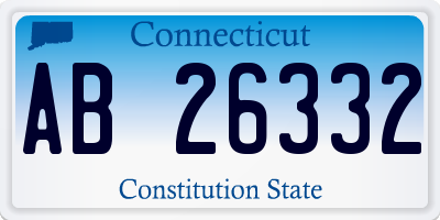 CT license plate AB26332
