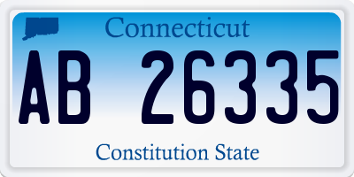 CT license plate AB26335