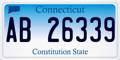 CT license plate AB26339