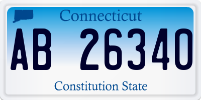 CT license plate AB26340