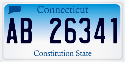 CT license plate AB26341