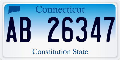 CT license plate AB26347