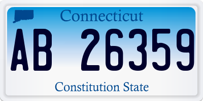 CT license plate AB26359