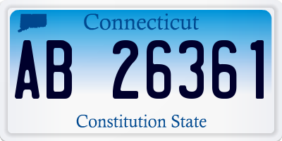 CT license plate AB26361