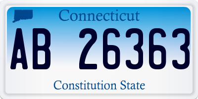 CT license plate AB26363